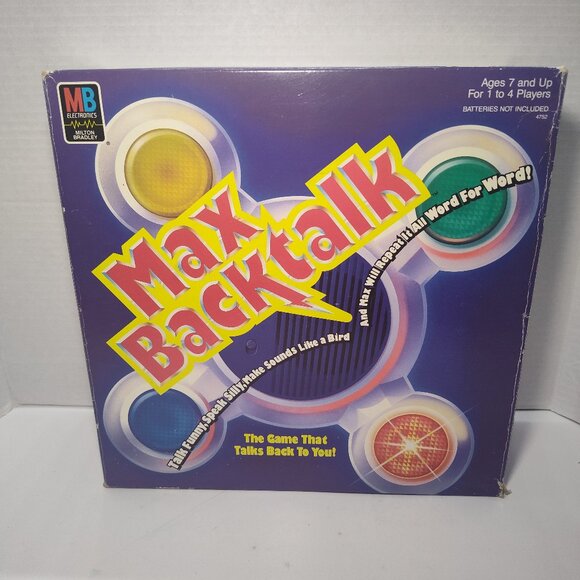 Max Backtalk Game Milton Bradley Vintage 1986 Electronic Works COMPLETE in box - Picture 1 of 10